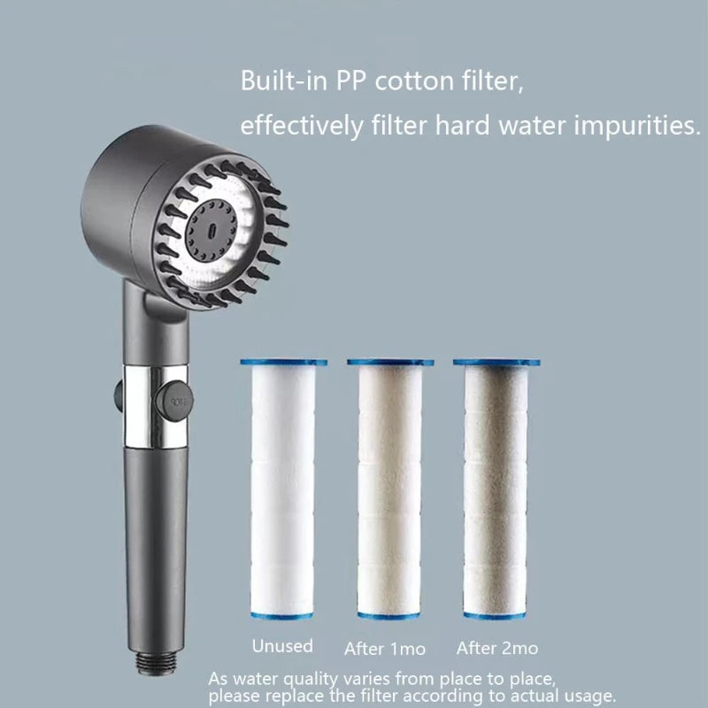 4-Mode High-Pressure Shower Head with Filter