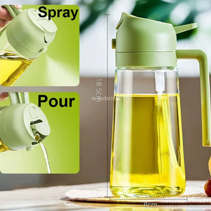 2-in-1 Olive Oil Sprayer & Dispenser Bottle