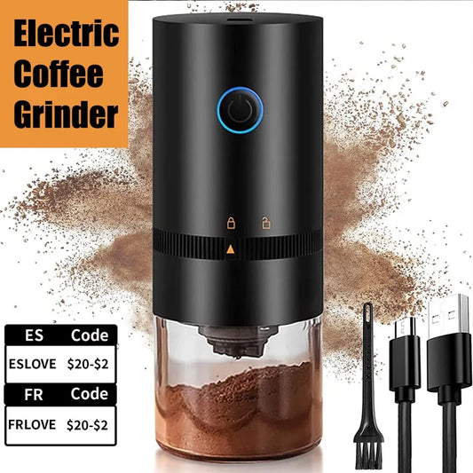 Portable Electric Coffee Grinder - USB-C, Ceramic Grinding Core