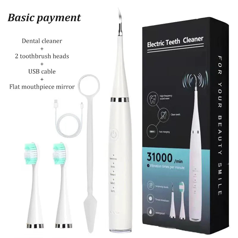 6-in-1 Ultrasonic Dental Cleaner: Electric toothbrush with tartar and plaque remover