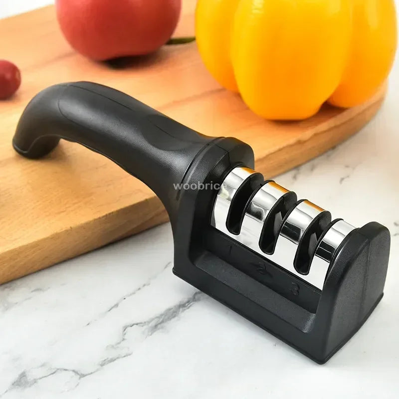 3-Stage Manual Kitchen Knife Sharpener - Ceramic