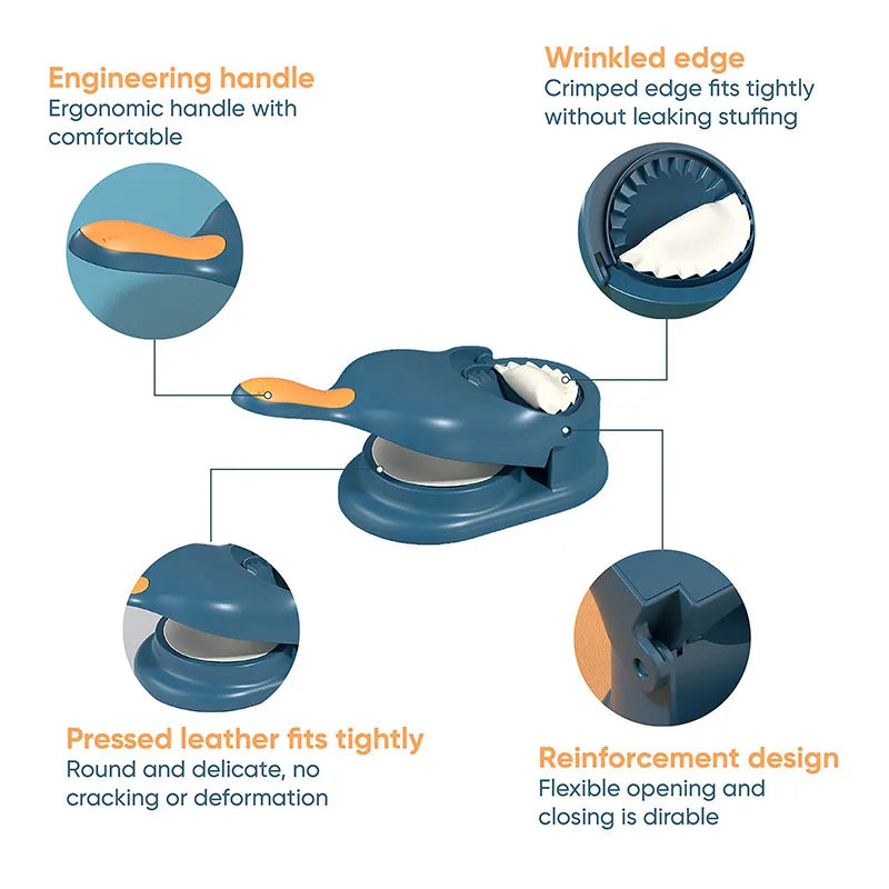 Plastic Dumpling Maker Mold - Walnut & Rice Cake Press