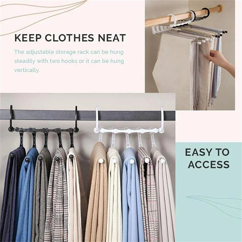 5-Layer Multi-Functional Non-Slip Clothes Hanger