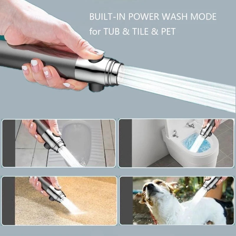 4-Mode High-Pressure Shower Head with Filter