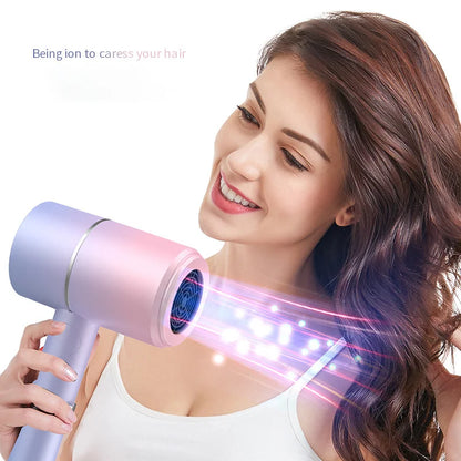 220V High-Power Folding Hair Dryer with Blue Light for Home & Travel