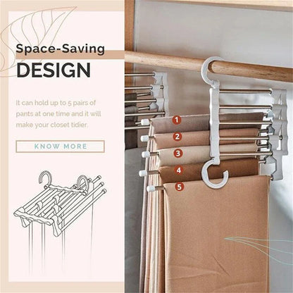 5-Layer Multi-Functional Non-Slip Clothes Hanger