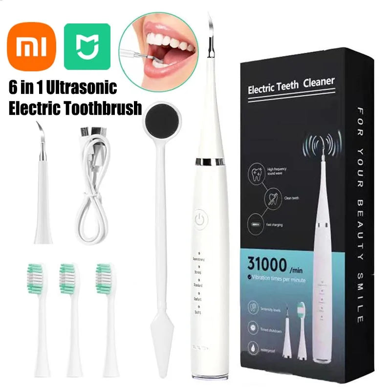 6-in-1 Ultrasonic Dental Cleaner: Electric toothbrush with tartar and plaque remover