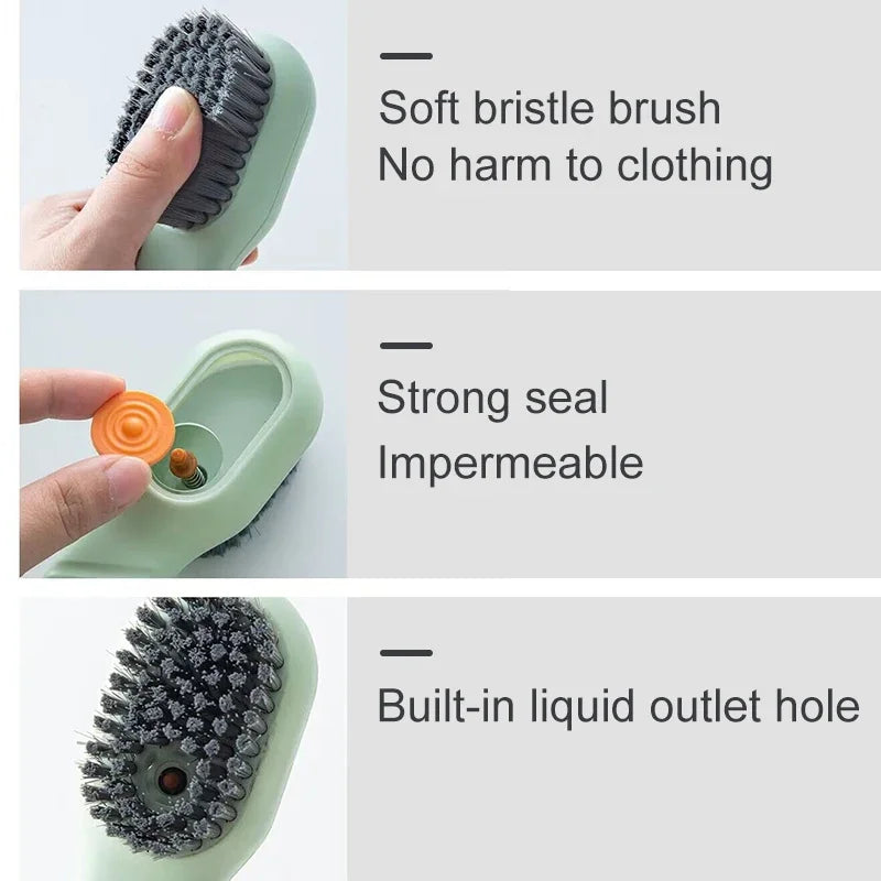 Automatic Liquid Shoes Brush - Soft Bristle Cleaning & Scrubbing