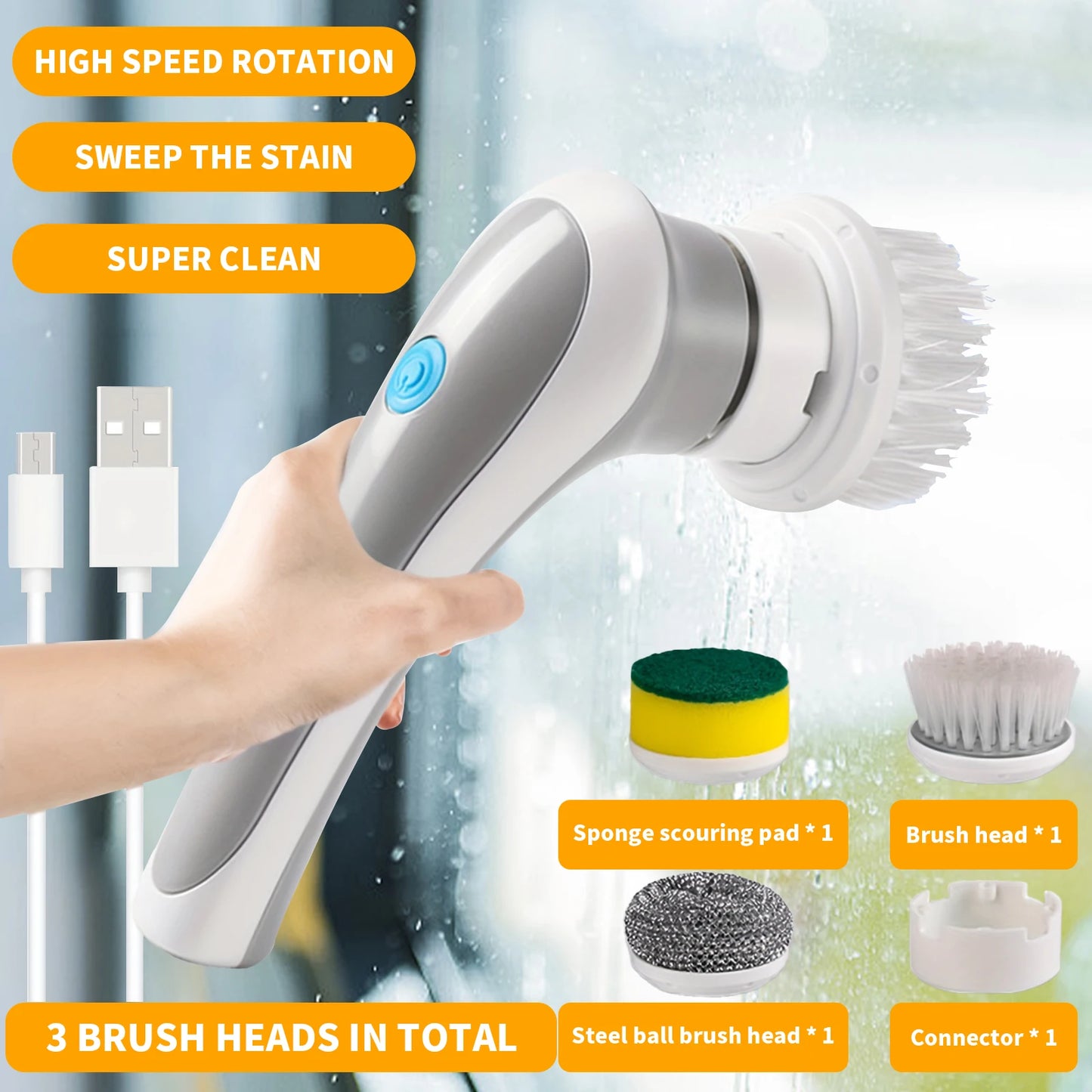 Wireless Electric Cleaning Brush - wowamzing