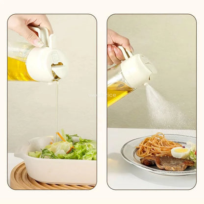 2-in-1 Olive Oil Sprayer & Dispenser Bottle