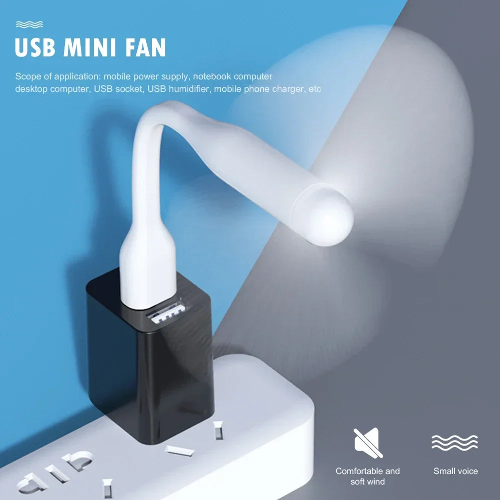 USB Portable Mini Flexible Fan for Laptop & Power Bank